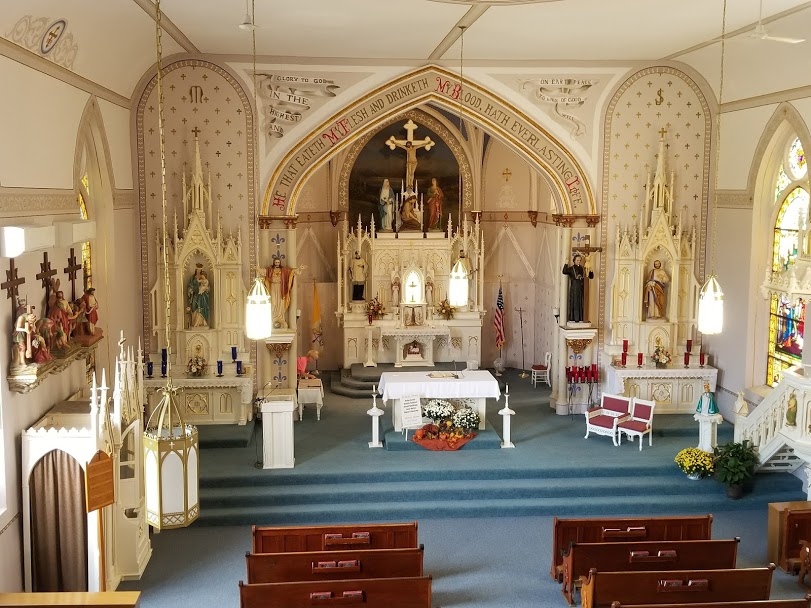 The interior of St. Joseph Church in Mercer County, Ohio.