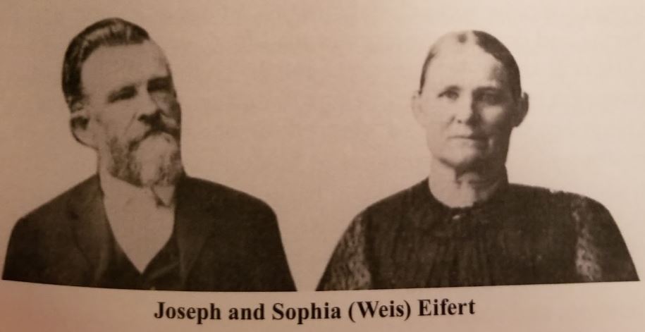A photo of Joseph Eifert and Sophia (Weis) Eifert.